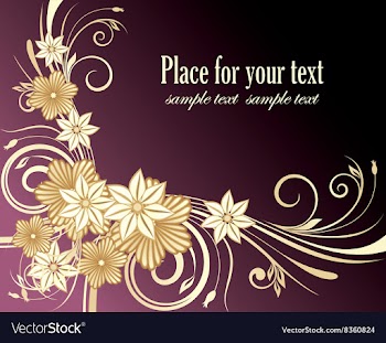 Purple Floral Background with Text Space vector image