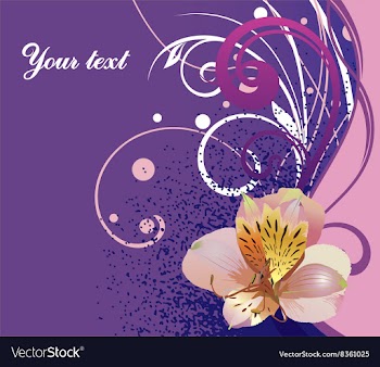 Purple Floral Background with Text Space vector image