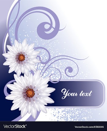 Purple Floral Background with Text Space vector image