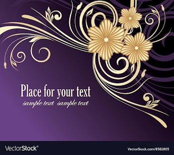 Purple Floral Background with Text Space vector image