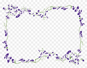 Purple Floral Border Clipart - Floral Border Clip Art