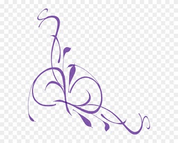 Purple Floral Swirl Clip Art At Clker - Purple Flowers Clipart Border