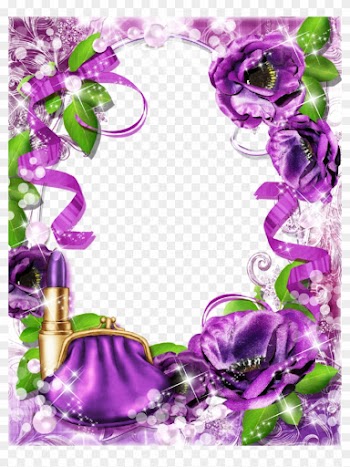 Purple Flower Borders And Frames Download - Frame For Purple Rose