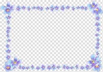 Purple flower , Borders and Frames Frames Flower , floral border transparent background PNG clipart