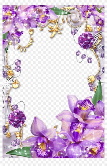 Purple Flower Borders And Frames - Purple Flower Frames Png