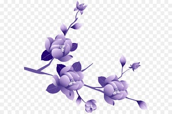 Purple Flower Clip art - Transparent Painted Large Purple Flower Clipsrt 