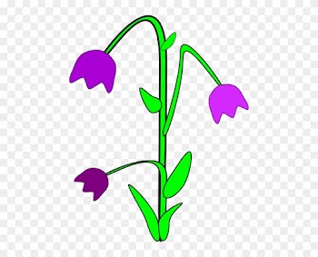 Purple Flower Clipart - Bells Flower Clipart