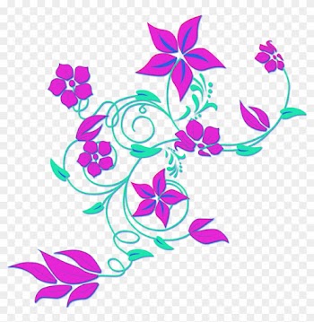 Purple Flower Clipart Gambar - Purple Flowers Clip Art Border