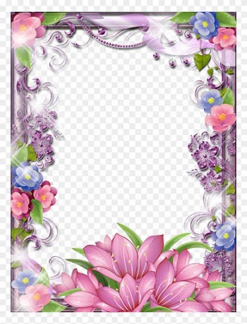 Purple Flower Clipart Glitter - Beautiful Borders For Projects