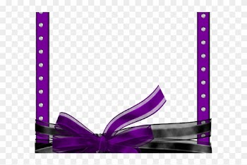 Purple Flower Clipart Ribbon - Transparent Diamond Frames Png
