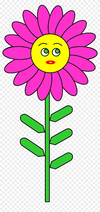 Purple Flower Clipart Stem - Switchword For Winning Money