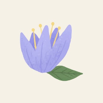 Purple flower collage element, aesthetic | Free Vector - rawpixel