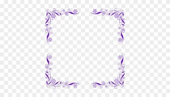 Purple Flower Frame - Bordes Para Word Png