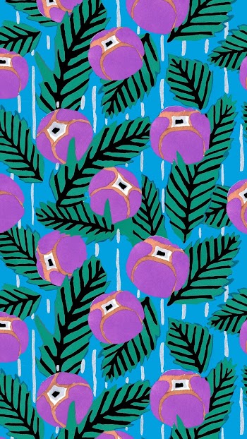 Purple flower patterned iPhone wallpaper, | Free Photo Illustration - rawpixel
