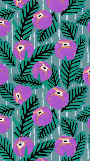 Purple flower patterned iPhone wallpaper, | Free Photo Illustration - rawpixel