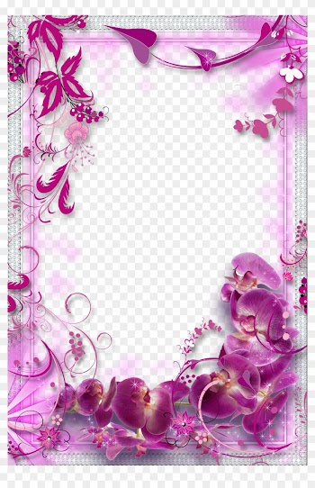 Purple Flowers Border Background - Pink And Purple Flower Border