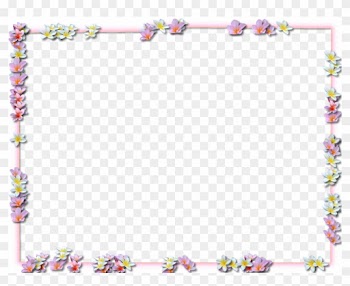 Purple Flowers Borders Png Transparent Png Images - Frame Flower Border Png