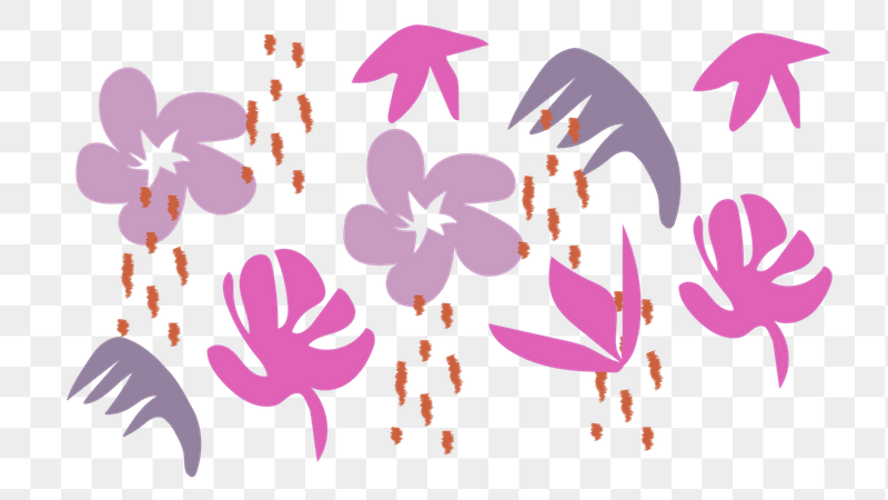 Purple flowers png sticker, aesthetic | Free PNG - rawpixel