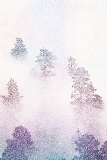 Purple forest background, foggy nature | Free Photo Illustration - rawpixel