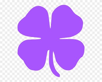 Purple Four Leaf Clover