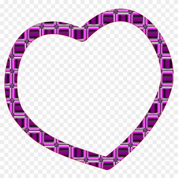 Purple Frame Cliparts - Heart Frame