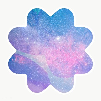 Purple galaxy patterned flower shaped badge design element | Free  transparent png - 2339723