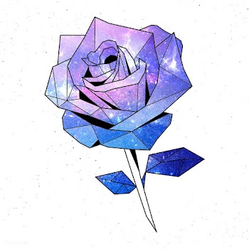 Purple galaxy patterned rose design element | Free  illustration - 2338196