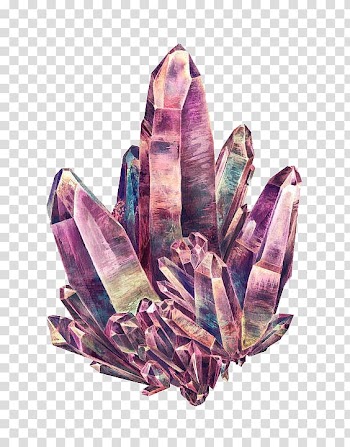 Purple gemstone illustration, Watercolor painting Crystal Mineral Rock, Diamond decoration transparent background PNG clipart
