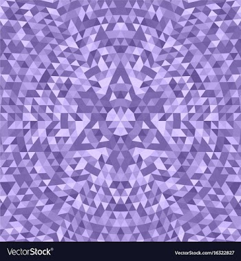 Purple geometric triangle kaleidoscope mandala vector image