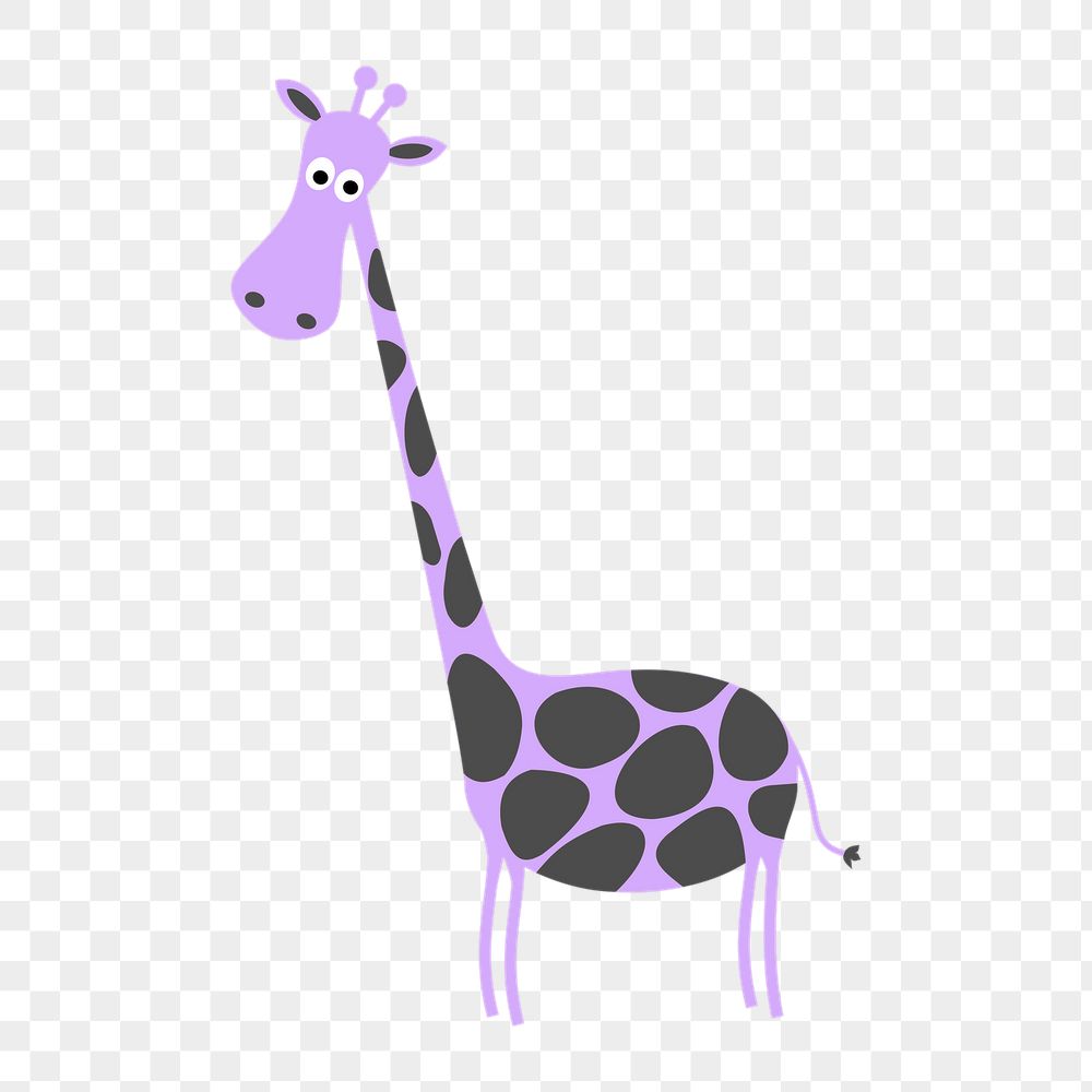 Purple giraffe png sticker, animal | Free PNG - rawpixel