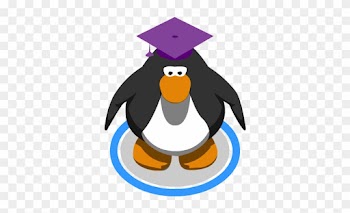 Purple Graduation Cap In-game - Club Penguin 10th Anniversary Hat