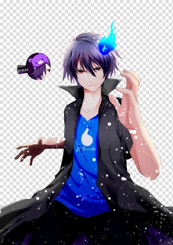 Purple haired male anime character , Anime Rendering Fan art Thepix, anime boy transparent background PNG clipart