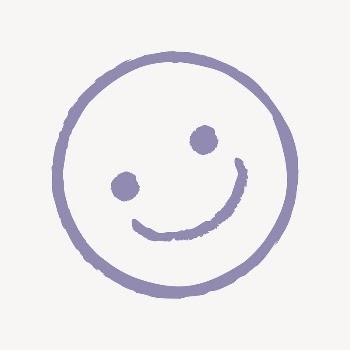 Purple happy emoji, collage element | Free Vector - rawpixel
