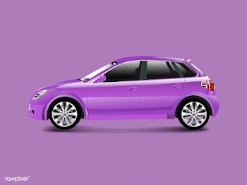 Purple hatchback car in a purple background v.. | Free stock vector - 540299