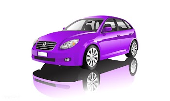 Purple hatchback car isolated on white vector | Free stock vector - 540128
