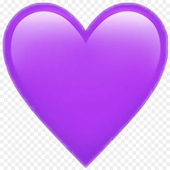 Purple Heart Emoji Sticker Love - violet vector 