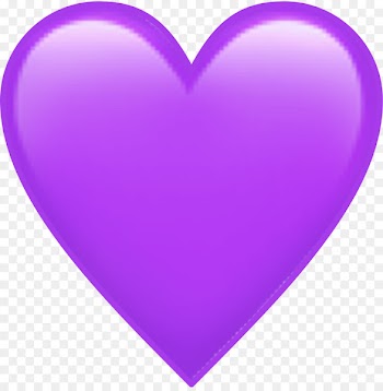 Purple Heart Emoji Violet Emoticon - horse for picsart 