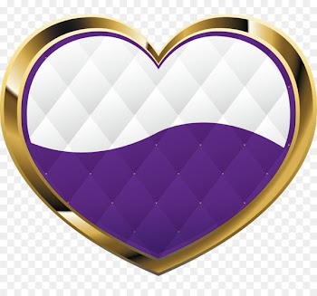 Purple Heart Euclidean vector Metal - Purple heart-shaped vector material retro button 