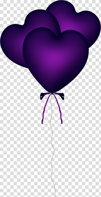 Purple Heart, purple heart balloons illustration transparent background PNG clipart