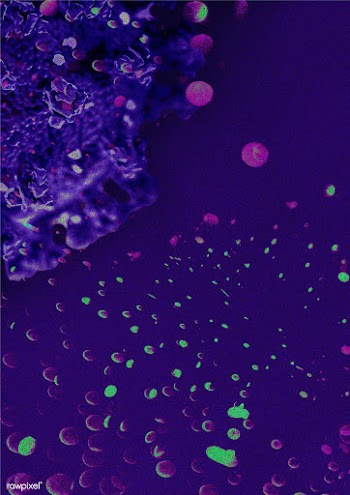 Purple infectious coronavirus outbreak background | Free  illustration - 2312142