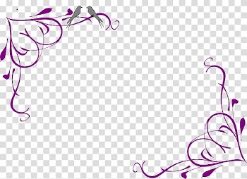 Purple leaf border, Borders and Frames frame Decorative arts , Cursive Border transparent background PNG clipart
