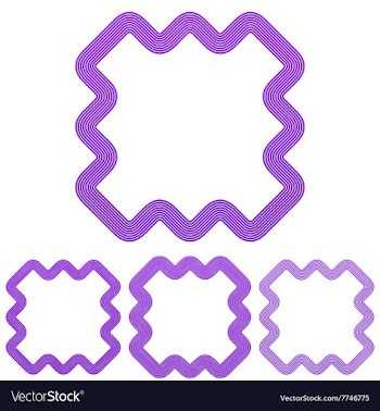Purple line marketing logo design set vector image