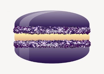 Purple macaron clipart, food illustration | Free Vector - rawpixel