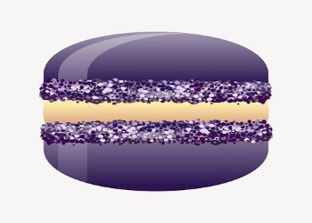 Purple macaron collage element, dessert | Free PSD - rawpixel