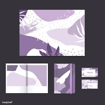 Purple Memphis design layout vector set | Free stock vector - 540097