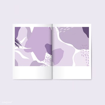 Purple Memphis design magazine vector | Free stock vector - 540090