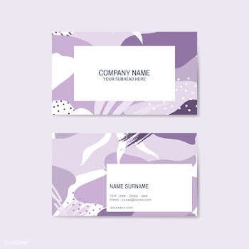 Purple Memphis pattern business card vector | Free stock vector - 539870