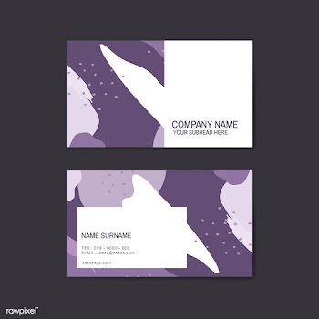 Purple Memphis pattern business card vector | Free stock vector - 539911