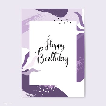 Purple Memphis pattern happy birthday card ve.. | Free stock vector - 539799