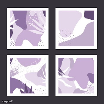 Purple Memphis style pattern vector set | Free stock vector - 540018